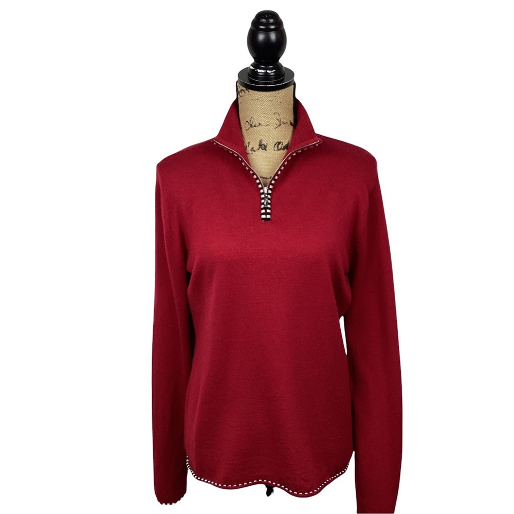 NEVE Wool 1/4 Zip Sweater
